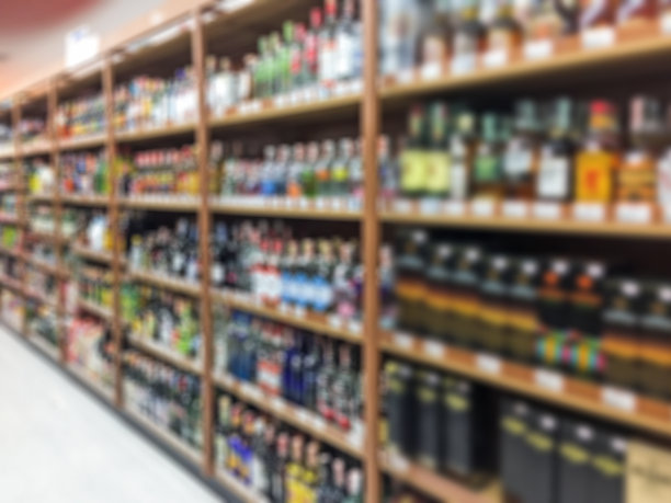 超市货架散焦背景图片下载
