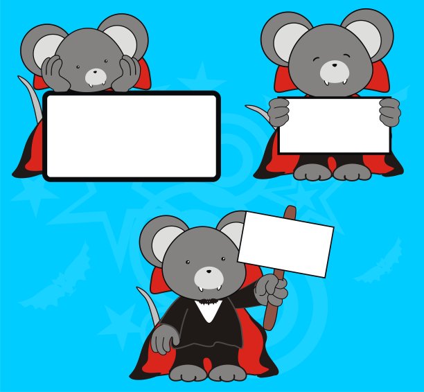 可爱的小老鼠德古拉服装万圣节套装图片下载