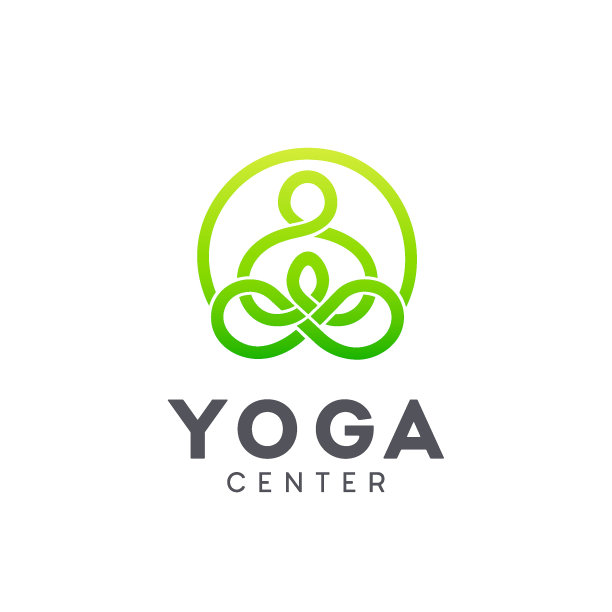 矢量图标设计的瑜伽中心图片下载