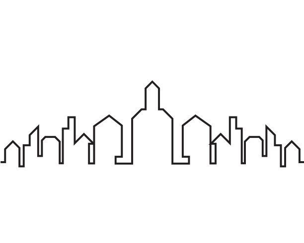 现代城市线标志图片下载