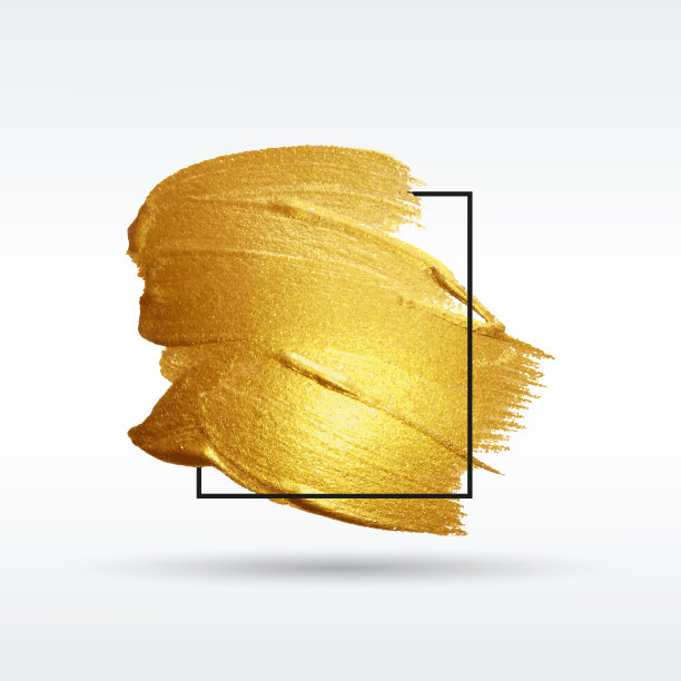 向量抽象的形象。金色垃圾纹理在一个框架。用艺术画笔涂抹。一个辉煌的节日图案。笔触设计元素。光背景。高分辨率。图片下载