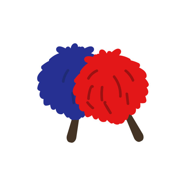 风扇绒球的球迷插图。移动概念和网络应用的粉丝配件元素。彩色的俄罗斯国旗扇子的球迷平为网络和移动球图片下载