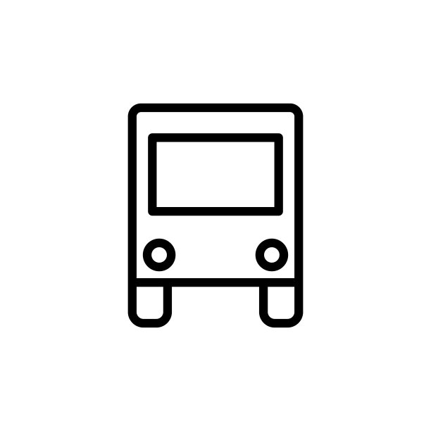 公共汽车图标。移动概念和web应用的导航元素。细线总线图标可以用于网页和移动图片下载