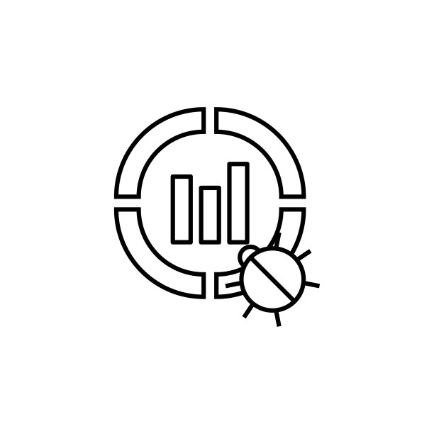 金融术语中的甲虫图标：网络安全元素，适用于移动概念和Web应用图片下载