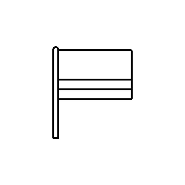 哥伦比亚图标。移动概念和web应用的旗帜图标元素。细线哥伦比亚图标可以用于网络和手机图片下载