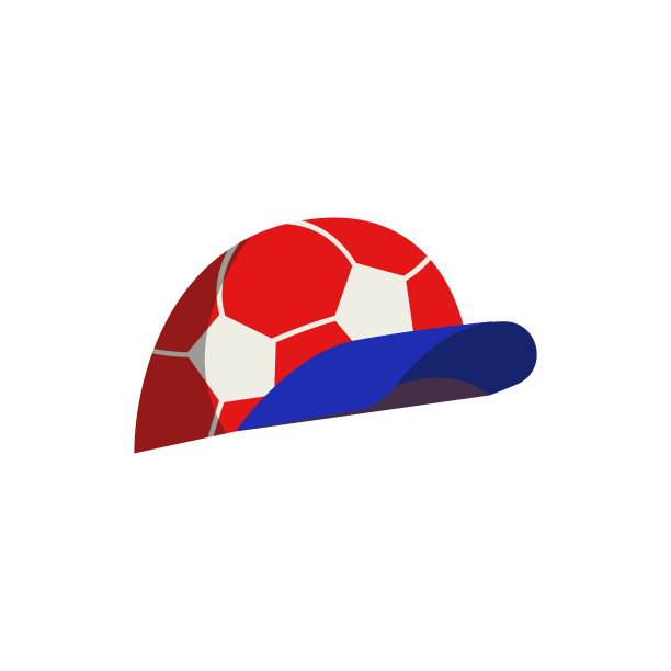 风扇帽与一个球的插图。移动概念和网络应用的粉丝配件元素。颜色在俄罗斯国旗扇形帽与一个球为网和移动图片下载