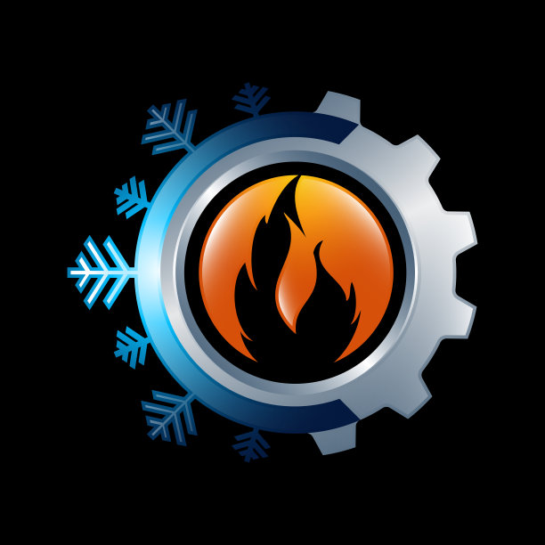 雪花和太阳象征着空调和通风图片下载