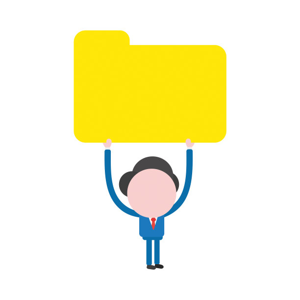 矢量商人字符持有关闭的文件夹图片下载