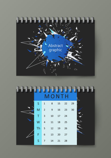 带有抽象背景的宣传册模板。抽象的分面元件裂成多个碎片。爆炸的效果。Eps10矢量插图。图片下载
