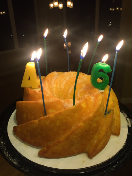 长蜡烛生日蛋糕图片下载