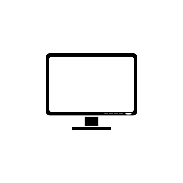 电脑显示器图标。平板电脑象征。向量插图,EPS10。白色背景图片下载