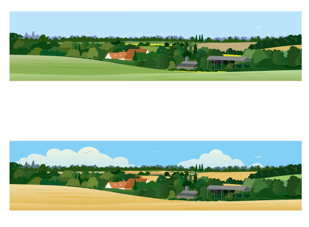 景观横幅插图图片下载