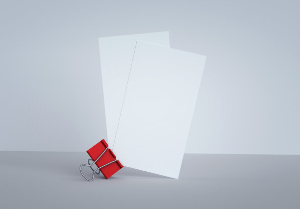 垂直名片模型。3d渲染。图片下载