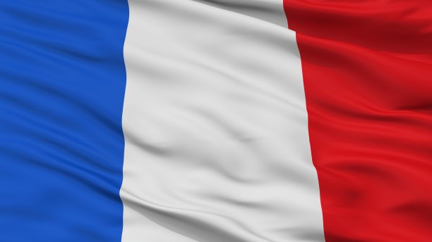 尼维尔市旗，比利时，特写视图图片下载