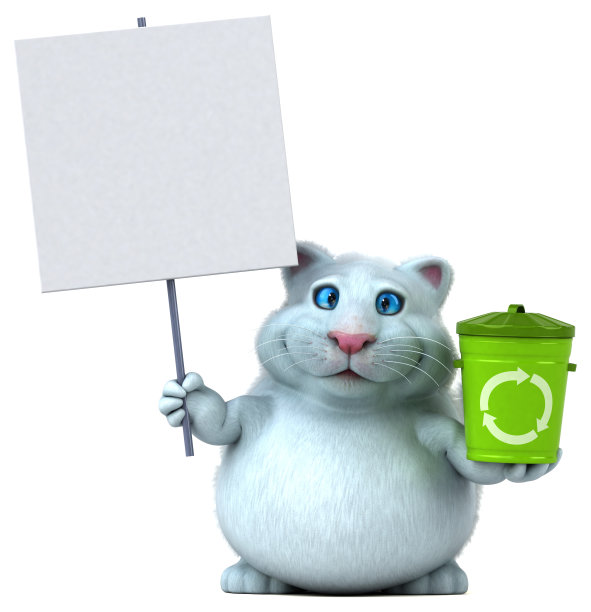 有趣的猫- 3D插图图片下载