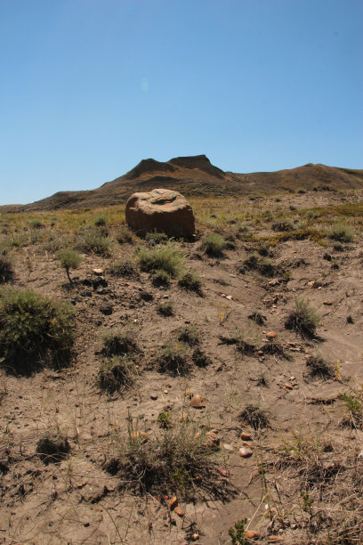 岩石的大草原景色图片下载