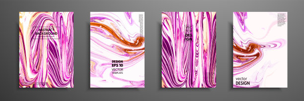 抽象画，可以作为壁纸、海报、卡片、请柬、网站的时尚背景。现代艺术作品。大理石效果的绘画。混合橙色，紫色和红色的油漆图片下载