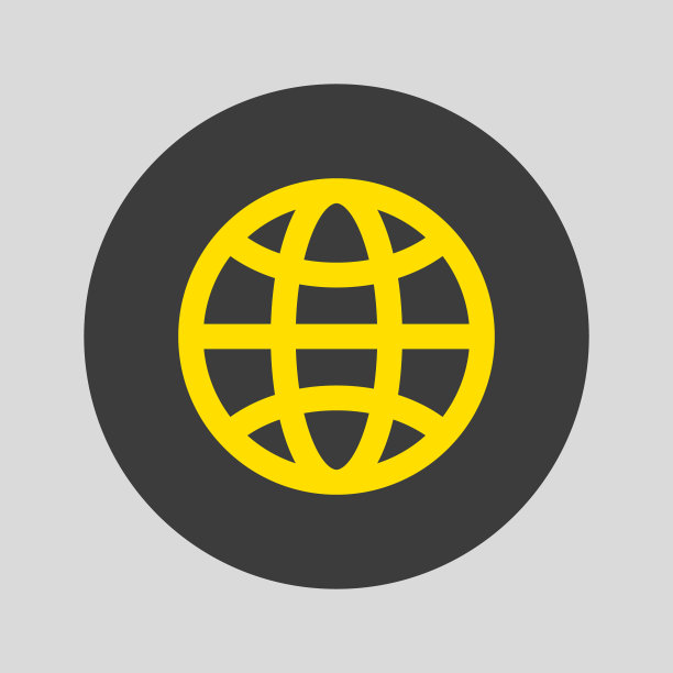 灰色背景上的Web图标。图片下载