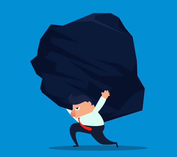 商人搬运巨石图片下载