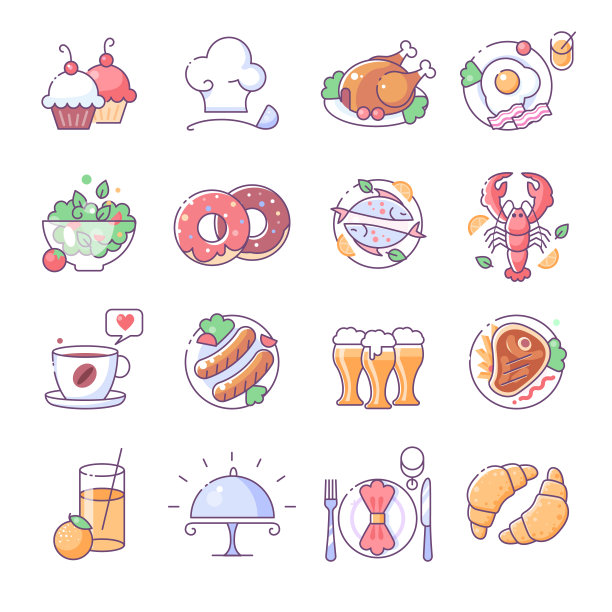 餐厅图标。图片下载