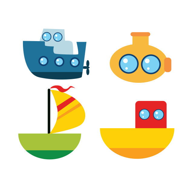 各种可爱的交通工具海上车辆收集图片下载