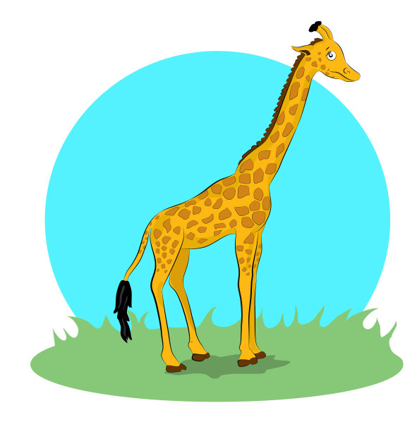 长颈鹿卡通图片下载