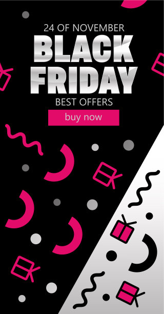 设计模板横幅与几何图案黑色星期五。图片下载