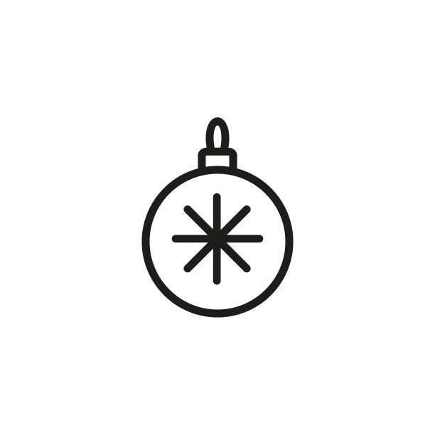 圣诞球线条图标图片下载