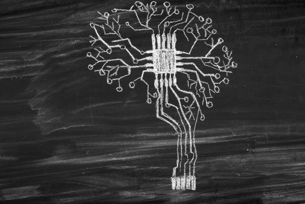 大脑电路背景图片下载