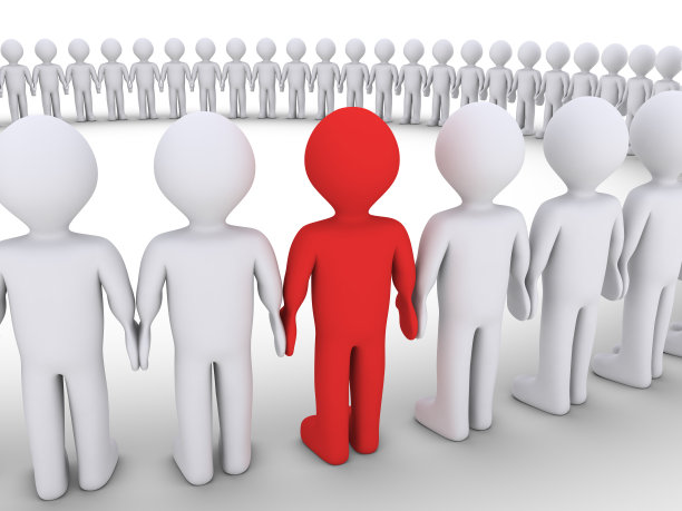 人们形成了一个大的圈，其中一个是不同的图片下载