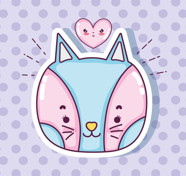 可爱卡通猫素材图片