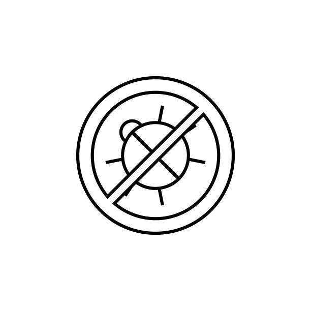 关闭漏洞图标。用于移动概念和Web应用程序的网络安全元素图标。关闭漏洞图标的细线可用于Web和移动设备图片下载