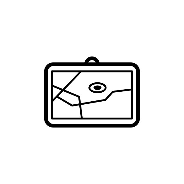 导航器中的地图图标。用于移动概念和Web应用程序的导航元素。导航器中的细线地图图标可用于Web和移动图片下载