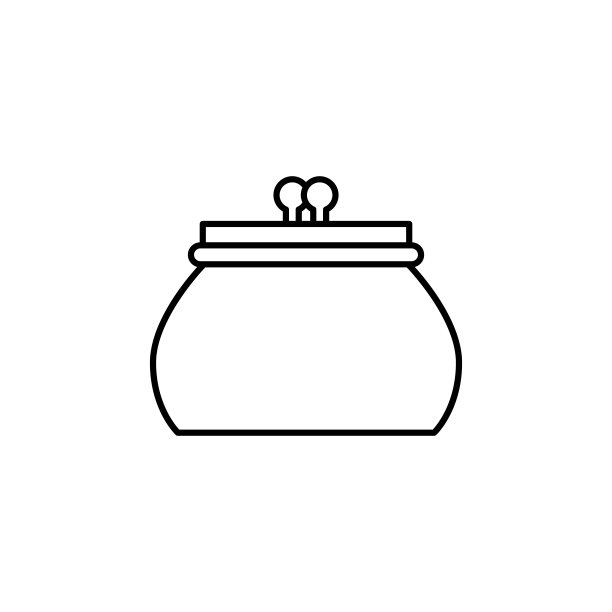 钱包图标：智能概念和Web应用的移动银行元素。细线钱包图标可用于Web和移动端图片下载