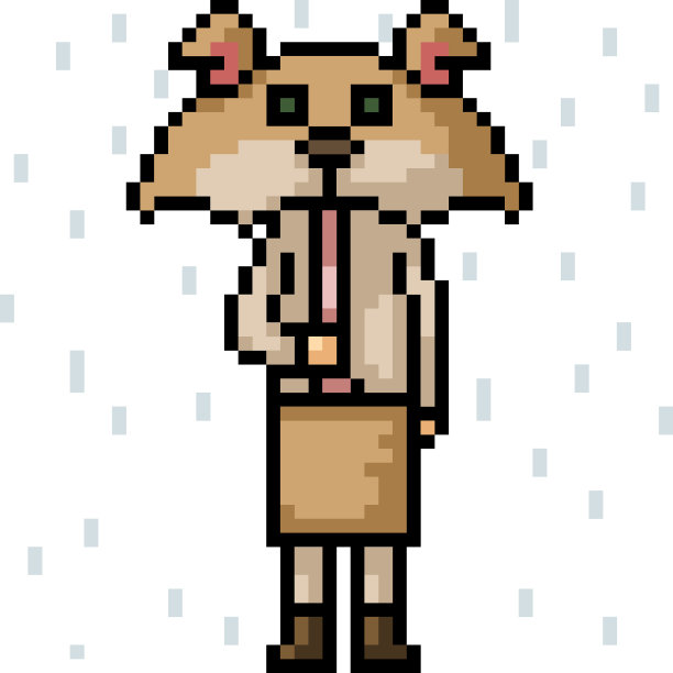矢量像素艺术孤立的卡通图片下载