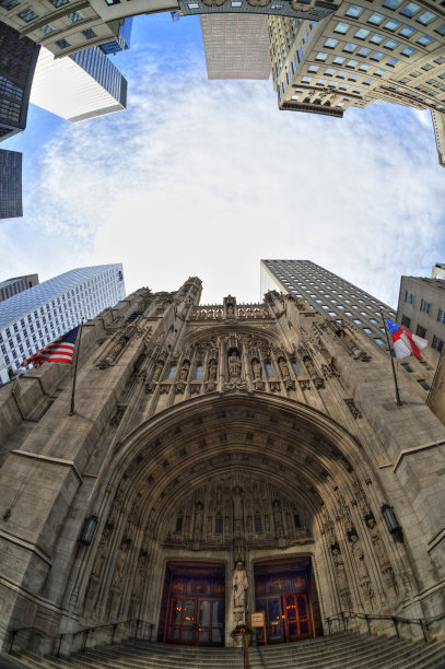 HDR关于纽约圣托马斯教堂图片下载