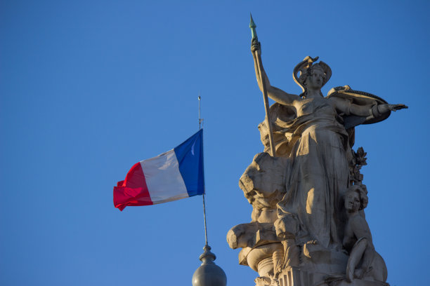 フランスの国旗と像图片下载