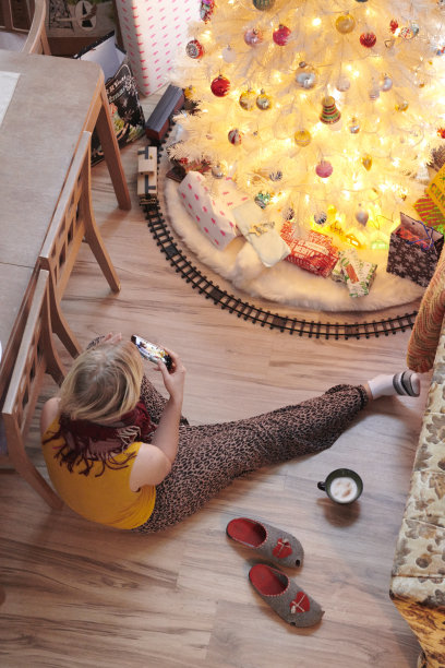 拍圣诞树的照片图片下载