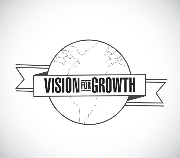 愿景成长线全球丝带信息概念图片下载