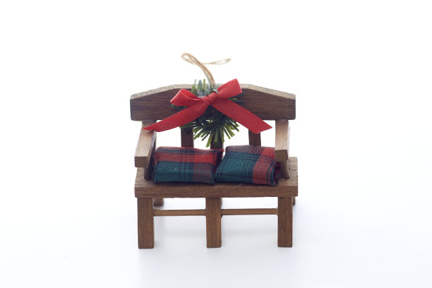 圣诞假期的组成与装饰在白色的背景图片下载