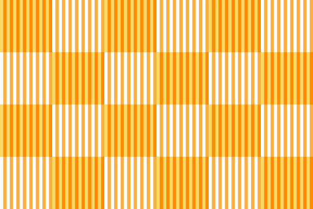 方格图案与垂直条纹线，橙色和棕色颜色。向量插图,EPS10。图片下载