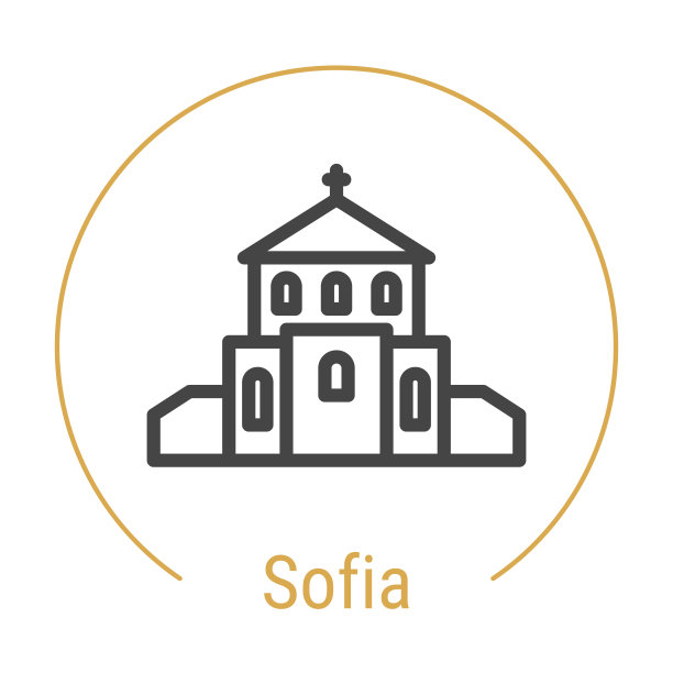 索菲亚，保加利亚向量线图标图片下载