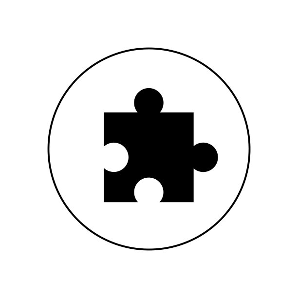 谜题图标在一个白色的背景上的圆圈图片下载