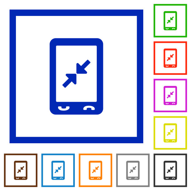 移动缩放关闭手势平面框架图标图片下载