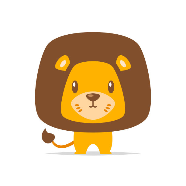 可爱的狮子病媒分离图片下载