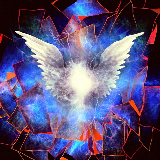 天使翅膀抽象图案图片下载