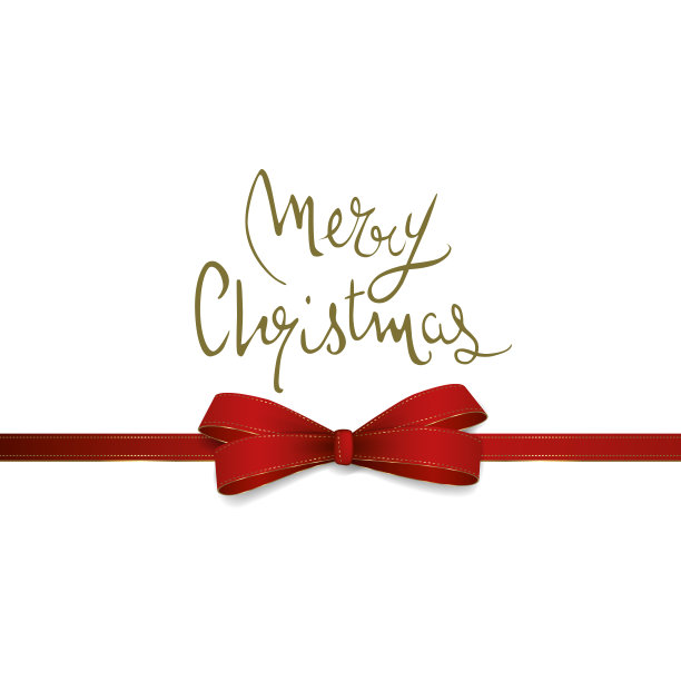 圣诞节红色蝴蝶结图片下载