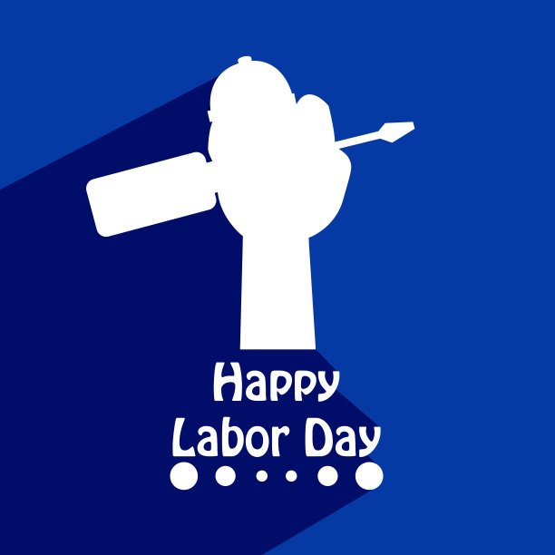 美国劳动节背景元素的插图图片下载