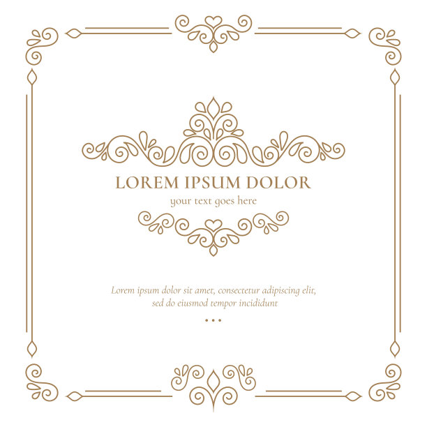 向量书法框架。伟大的标志，字母，邀请，传单，菜单，小册子。图片下载