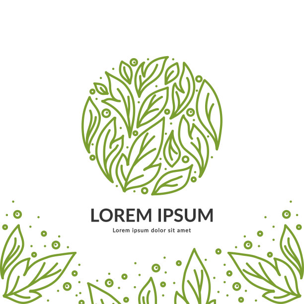 有机标志。伟大的标志，字母，邀请，传单，菜单，小册子。图片下载